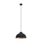 Eglo Pendelleuchte Truro 2 Stahl Schwarz Bernstein | IP20 - Geeignet für 1x E27 