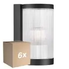 Mehrfachpackung 6x Nordlux Coupar Wandleuchte Aluminium Schwarz | IP54 - Geeignet für E27